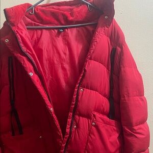 Swiss Tech Women's Vibrant Red Puffer Coat